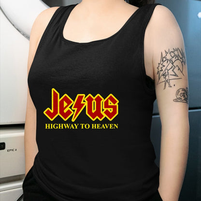 Christian Tee, Christian Faith Unisex T-Shirt/Hoodie/Sweatshirt HLT00 - Jesus Highway To Heaven Funny Christian T-Shirt
