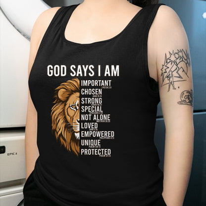 Christian Tee, Christian Faith Unisex T-Shirt/Hoodie/Sweatshirt HLT00 - Jesus God Say I Am Christian-Shirt Men Fathers Blessed Dad T-Shirt
