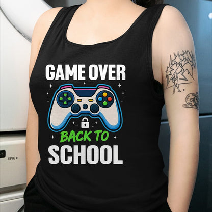 Best Student Shirt, Funny Back To School UnisexT-Shirt/Hoodie/Sweatshirt HLT00 - Game Over Back to School Shirt Funny Kids First Day School T-Shirt, Men, Black, 3X-Large