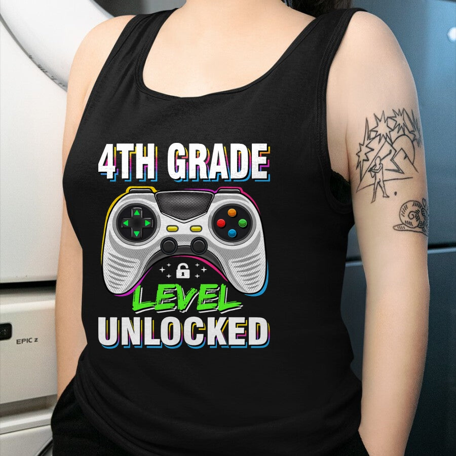 Best Student Shirt, Funny Back To School UnisexT-Shirt/Hoodie/Sweatshirt HLT00 - Boys First Day of 4th Grade Shirt Kids Gaming Back to School T-Shirt