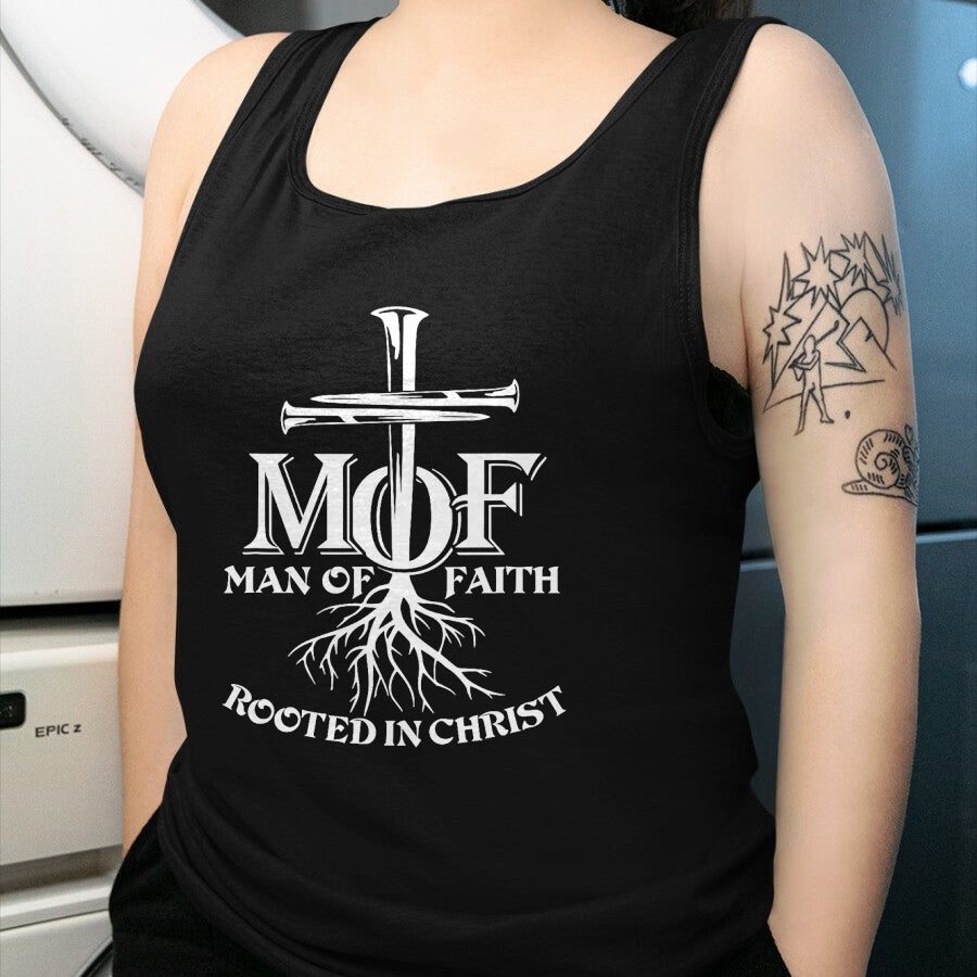 Christian Tee, Christian Faith Unisex T-Shirt/Hoodie/Sweatshirt HLT00 - Man Of Faith Shirt Rooted In Christ T-Shirt