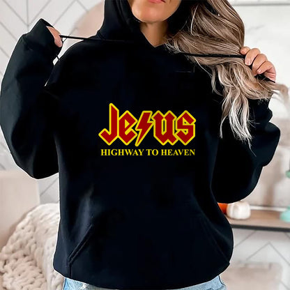 Christian Tee, Christian Faith Unisex T-Shirt/Hoodie/Sweatshirt HLT00 - Jesus Highway To Heaven Funny Christian T-Shirt