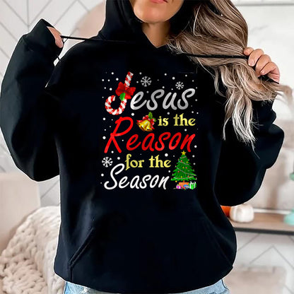 Christian Tee, Christian Faith Unisex T-Shirt/Hoodie/Sweatshirt HLT00 - Christian Jesus The Reason Christmas Stocking Stuffer Gifts T-Shirt