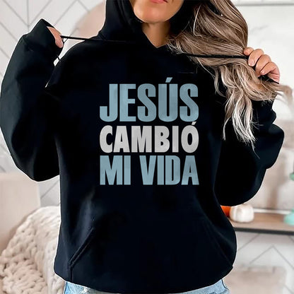 Christian Tee, Christian Faith Unisex T-Shirt/Hoodie/Sweatshirt HLT00 - Jesus Cambio Mi Vida, Spanish Shirt, Spanish Christian Shirt T-Shirt