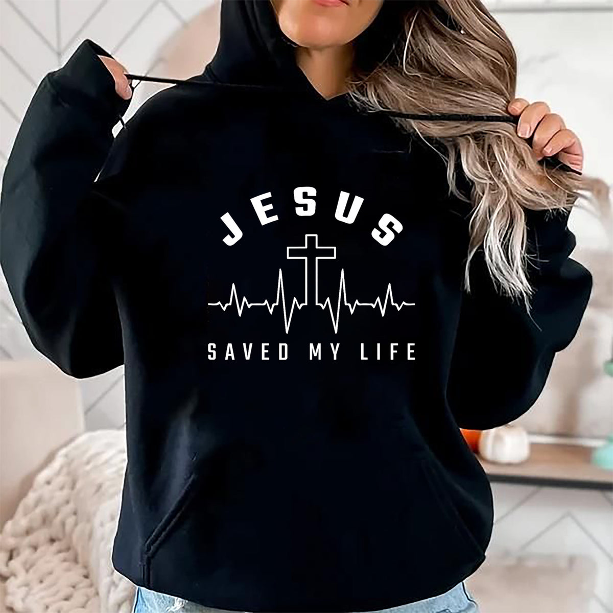 Christian Tee, Christian Faith Unisex T-Shirt/Hoodie/Sweatshirt HLT00 - Jesus Christ Christianity Gifts Jesus Saved My Life T-Shirt