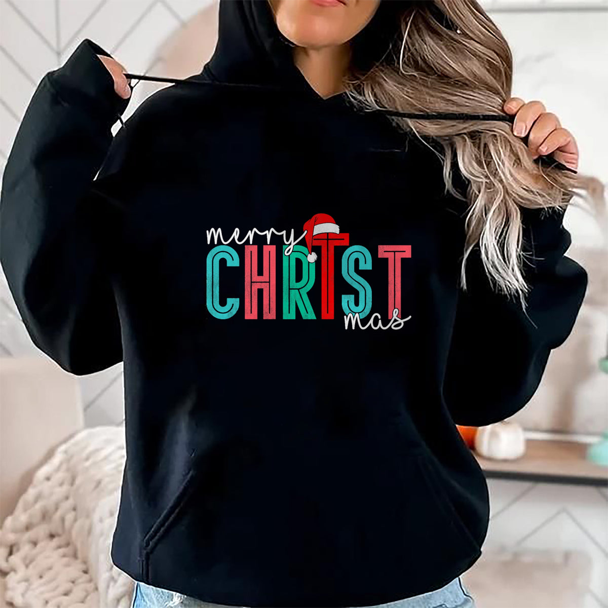 Christian Tee, Christian Faith Unisex T-Shirt/Hoodie/Sweatshirt HLT00 - Merry Christ Mas Christian God Matching Christmas Family Tee T-Shirt