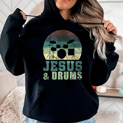Christian Tee, Christian Faith Unisex T-Shirt/Hoodie/Sweatshirt HLT00 - Drummer Christian Religious Drums Player Gift Jesus T-Shirt