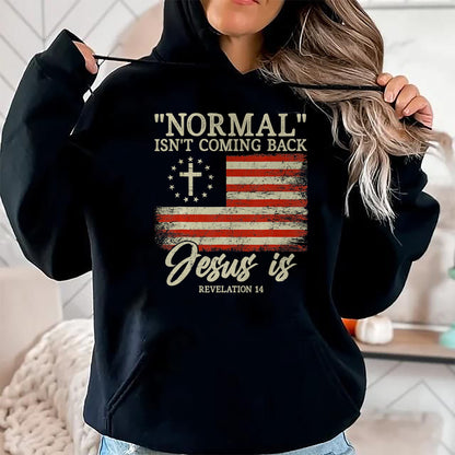 Christian Tee, Christian Faith Unisex T-Shirt/Hoodie/Sweatshirt HLT00 - Christian Normal Isn_t Coming Back Jesus Is Gift T-Shirt