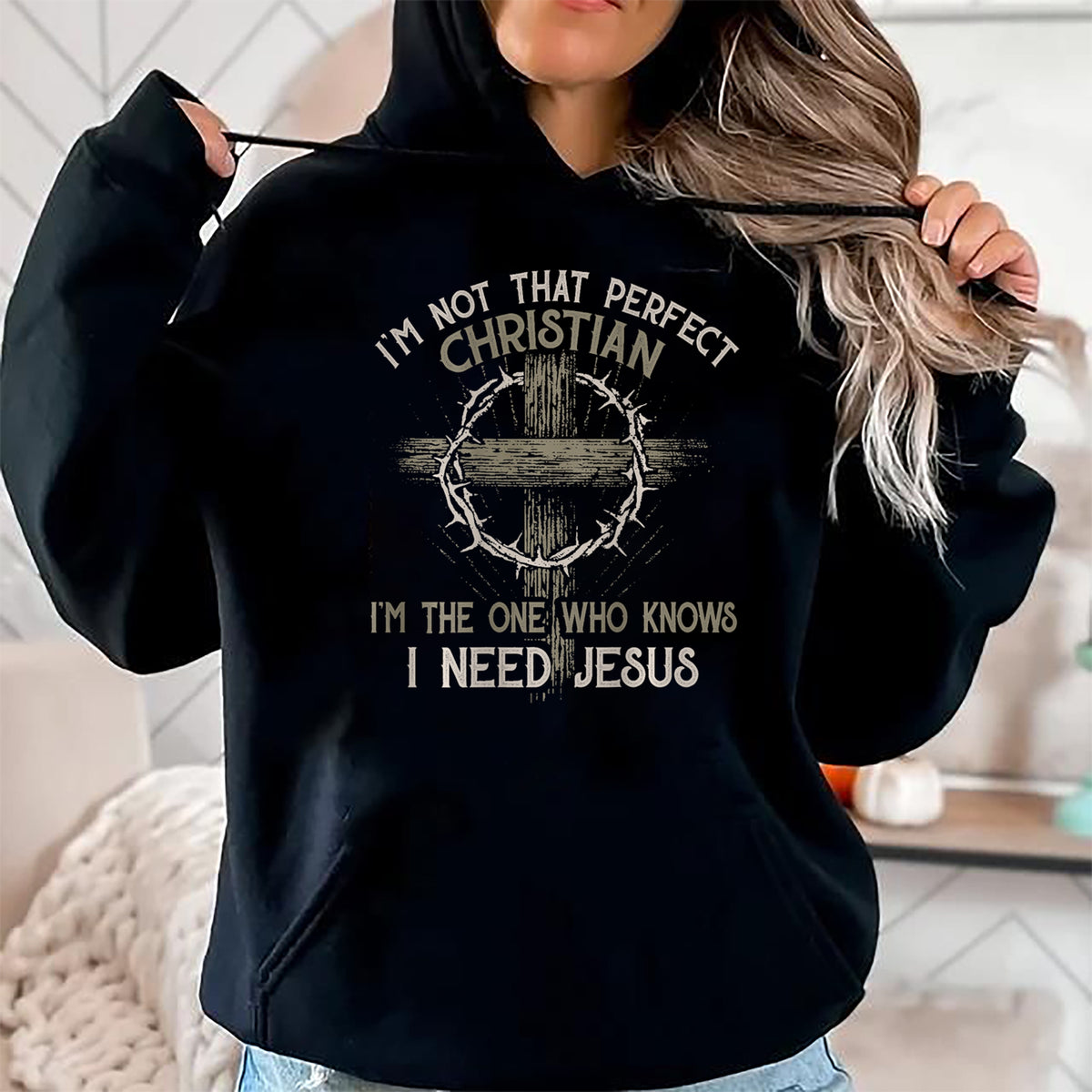 Christian Tee, Christian Faith Unisex T-Shirt/Hoodie/Sweatshirt HLT00 - I_m Not That Perfect Christian _m The One That Knows T-Shirt