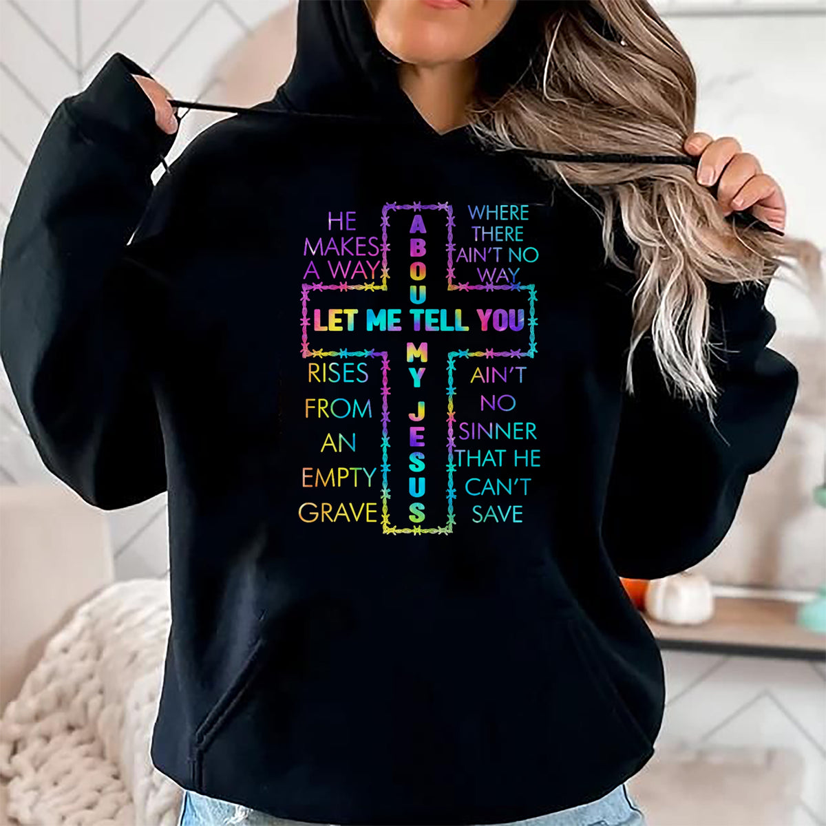Christian Tee, Christian Faith Unisex T-Shirt/Hoodie/Sweatshirt HLT00 - Let Me Tell You About My Jesus Christian Bible God Tie Dye T-Shirt