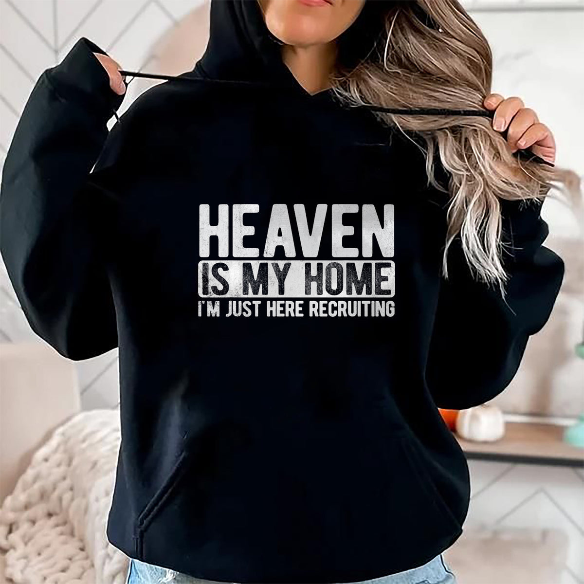 Christian Tee, Christian Faith Unisex T-Shirt/Hoodie/Sweatshirt HLT00 - Heaven Is My Home Christian Religious Jesus T-Shirt (1)