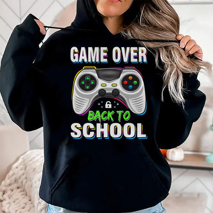 Best Student Shirt, Funny Back To School UnisexT-Shirt/Hoodie/Sweatshirt HLT00 - Game Over Back to School Shirt Funny Kids First Day School T-Shirt