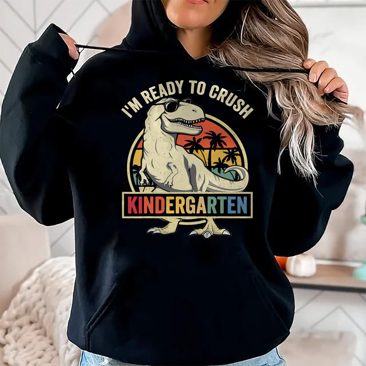 Best Student Shirt, Funny Back To School UnisexT-Shirt/Hoodie/Sweatshirt HLT00 - I_m Ready to Crush Kindergarten Back to School Dinosaur Boys T-Shirt