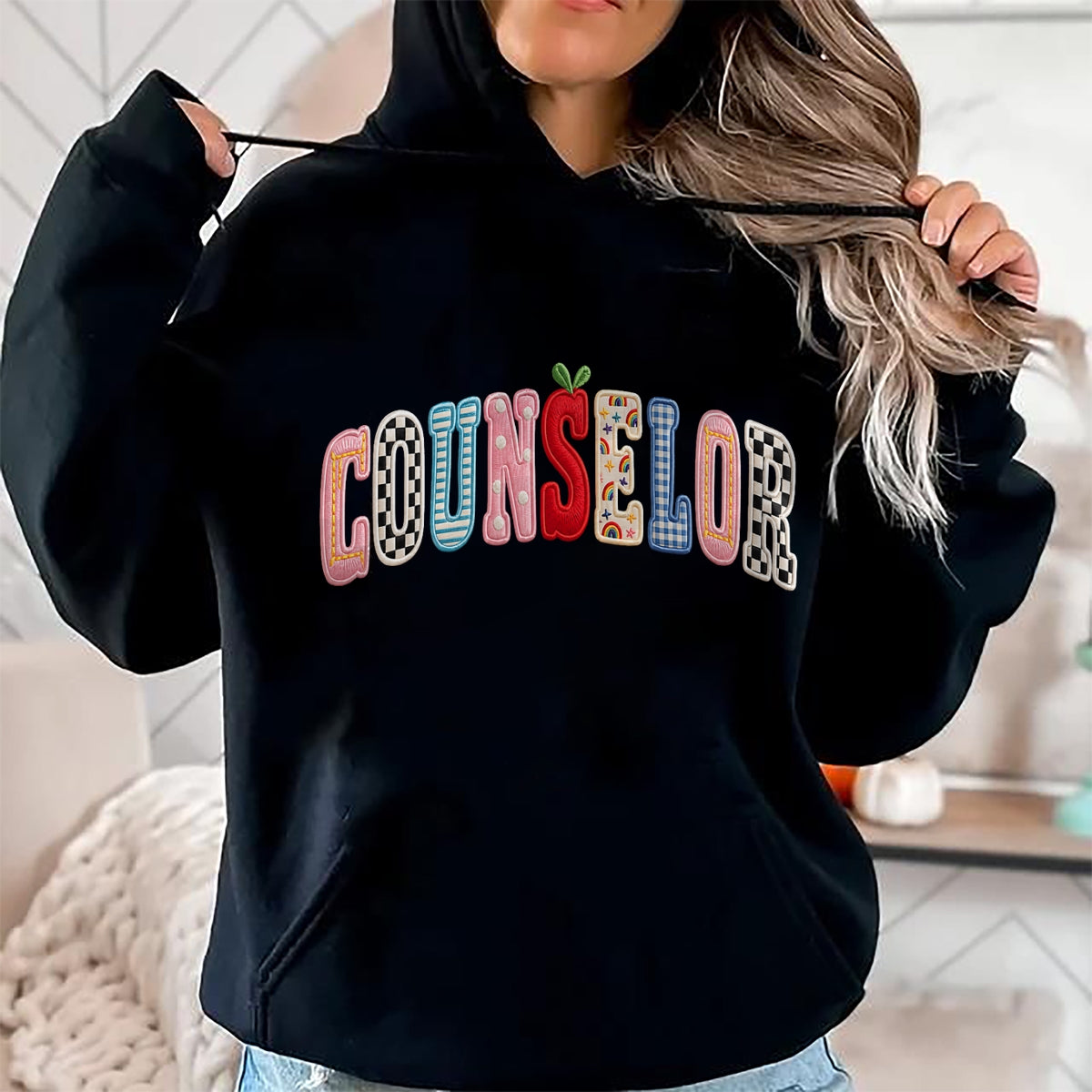 Best Student Shirt, Funny Back To School UnisexT-Shirt/Hoodie/Sweatshirt HLT00 - Counselor Teacher Patchwork Happy First Day Back to School T-Shirt