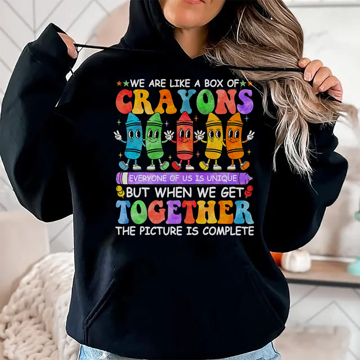 Best Student Shirt, Funny Back To School UnisexT-Shirt/Hoodie/Sweatshirt HLT00 - Funny Teacher We are Like A Box of Crayons Back to School T-Shirt