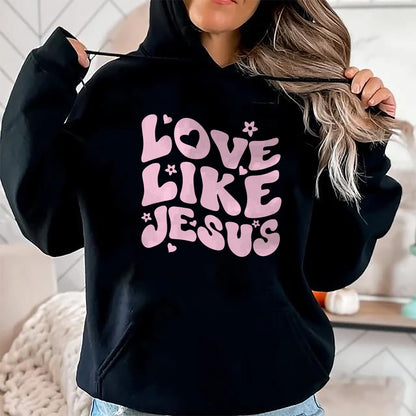 Christian Tee, Christian Faith Unisex T-Shirt/Hoodie/Sweatshirt HLT00 - Love Like Jesus Positive Catholic Preppy Retro Christian T-Shirt