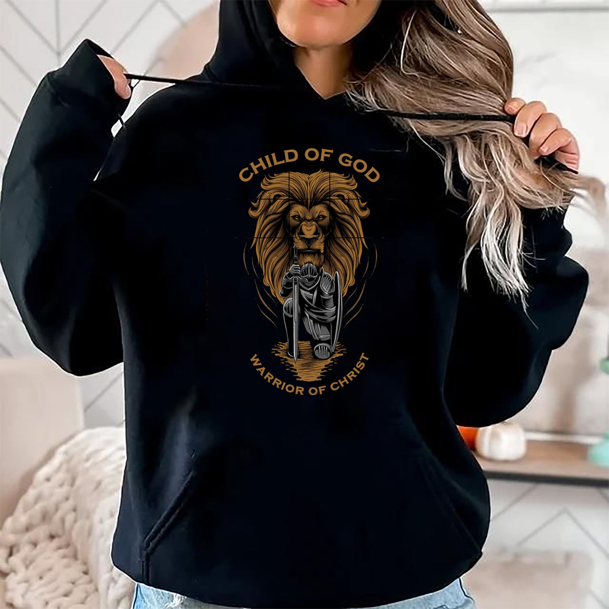 Christian Tee, Christian Faith Unisex T-Shirt/Hoodie/Sweatshirt HLT00 -  Child of God Warrior of Christ Jesus Christian Faith Graphic T-Shirt (1)