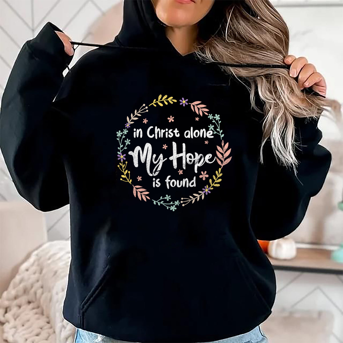 Christian Tee, Christian Faith Unisex T-Shirt/Hoodie/Sweatshirt HLT00 - In Christ Alone My Hope Is Found Christian Religious Faith T-Shirt