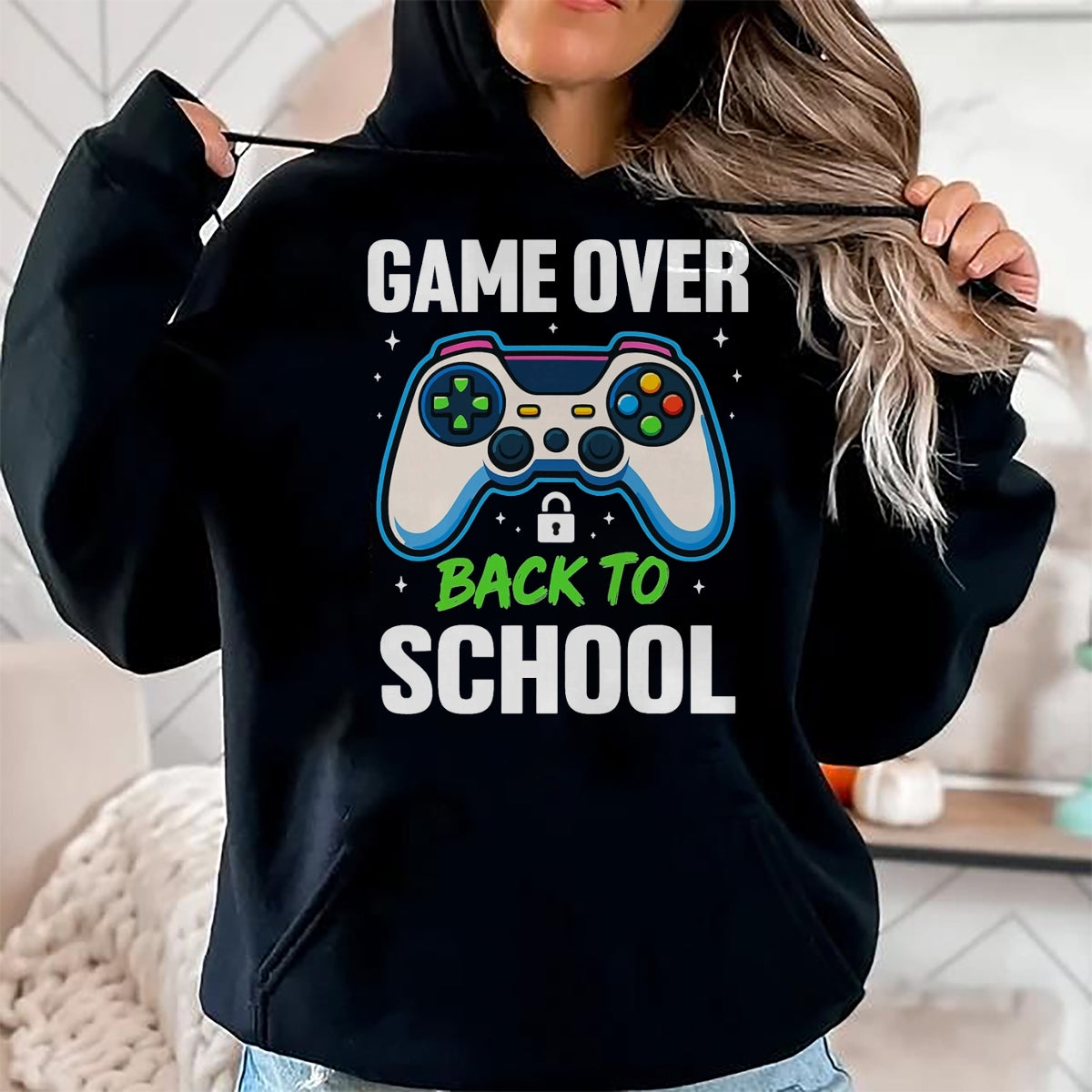 Best Student Shirt, Funny Back To School UnisexT-Shirt/Hoodie/Sweatshirt HLT00 - Game Over Back to School Shirt Funny Kids First Day School T-Shirt, Men, Black, 3X-Large