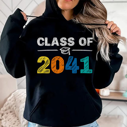 Best Student Shirt, Funny Back To School UnisexT-Shirt/Hoodie/Sweatshirt HLT00 - Class of 2041 Grow With Me First Day of School Graduation T-Shirt