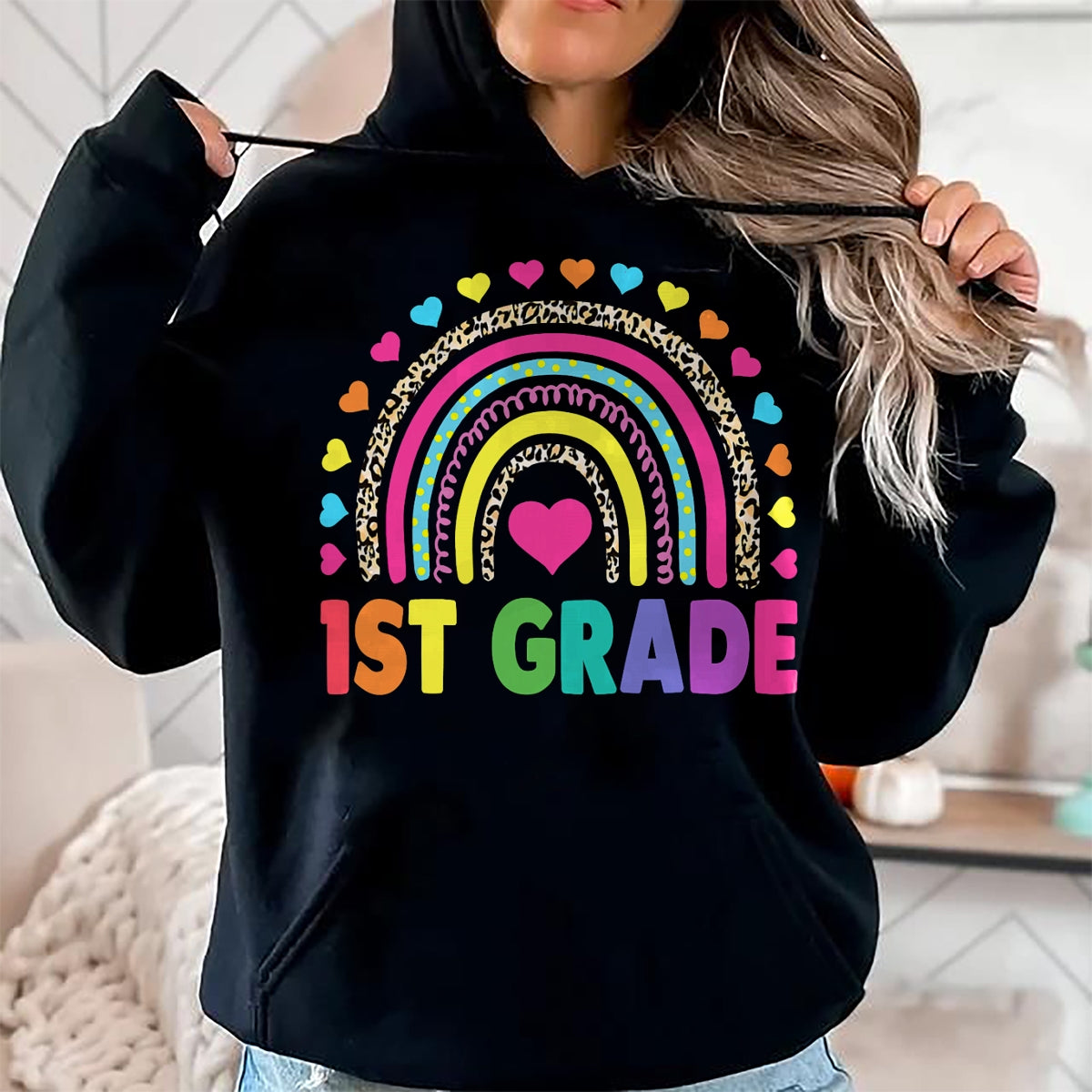 Best Student Shirt, Funny Back To School UnisexT-Shirt/Hoodie/Sweatshirt HLT00 - First Grade Rainbow Girls Boys Teacher Team 1st Grade Squad T-Shirt