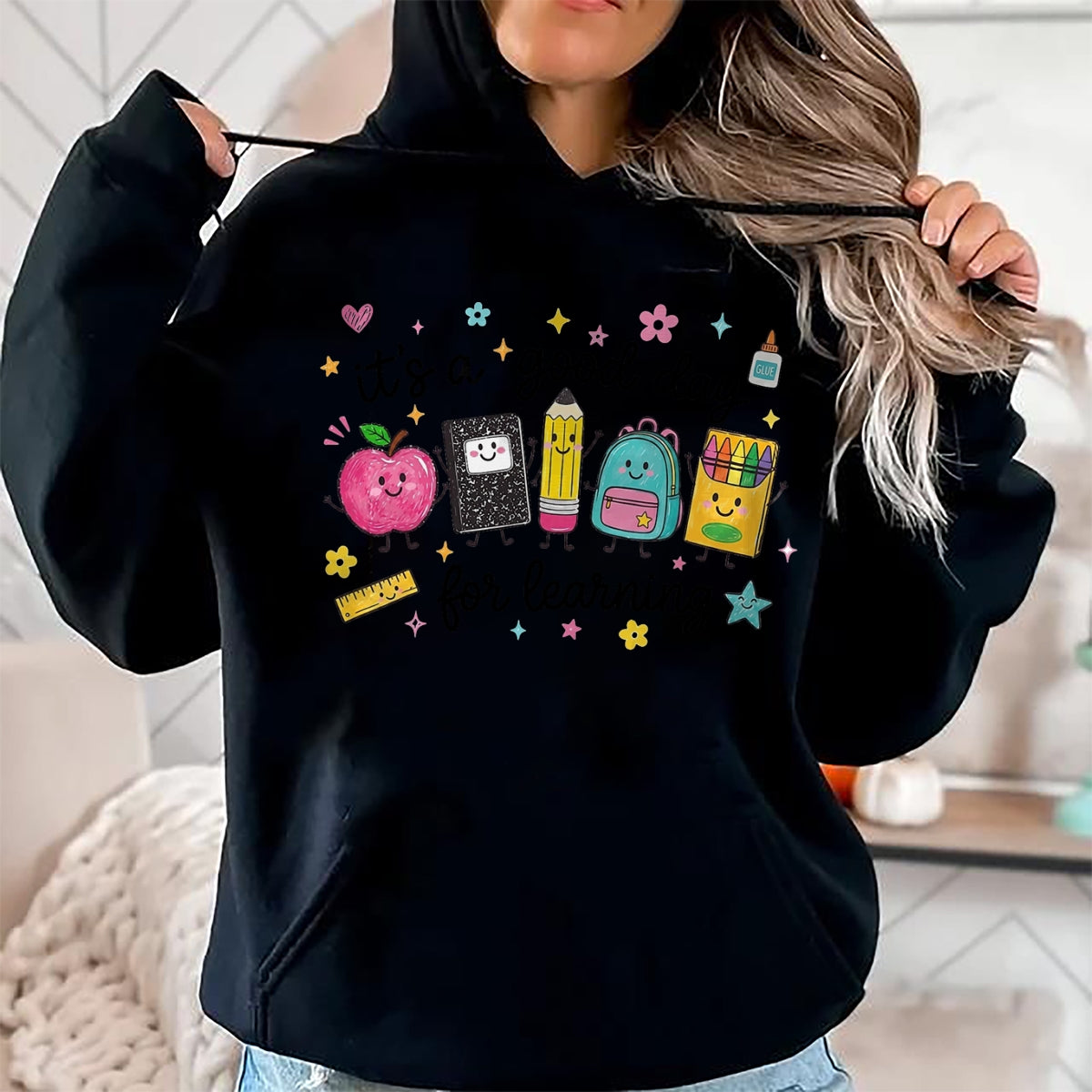 Best Student Shirt, Funny Back To School UnisexT-Shirt/Hoodie/Sweatshirt HLT00 - It_s A Good Day for Learning Cute School Supplies T-Shirt