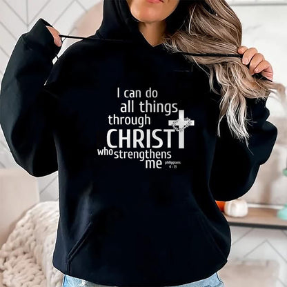 Christian Tee, Christian Faith Unisex T-Shirt/Hoodie/Sweatshirt HLT00 - I Can Do All Things Through Christ - Christian Gift T-Shirt T-Shirt