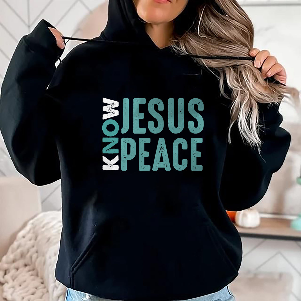 Christian Tee, Christian Faith Unisex T-Shirt/Hoodie/Sweatshirt HLT00 - Jesus Christian Bible Verse Scripture Know Jesus Know Peace T-Shirt