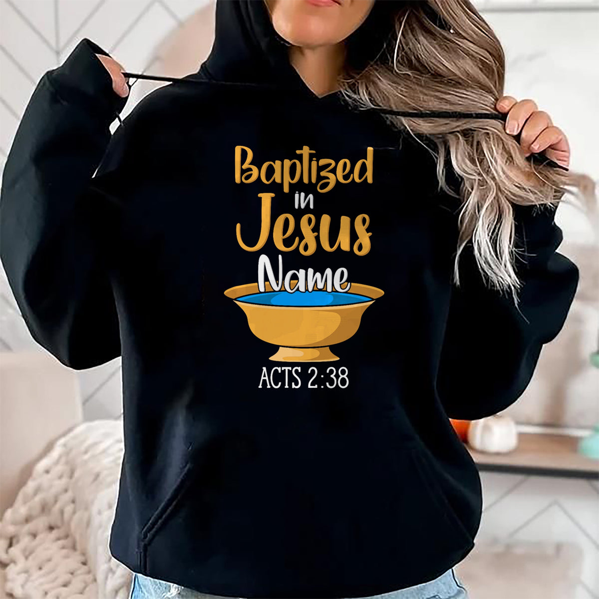 Christian Tee, Christian Faith Unisex T-Shirt/Hoodie/Sweatshirt HLT00 - CHRISTIAN BAPTISM Baptized in Christ Acts 238 T-Shirt