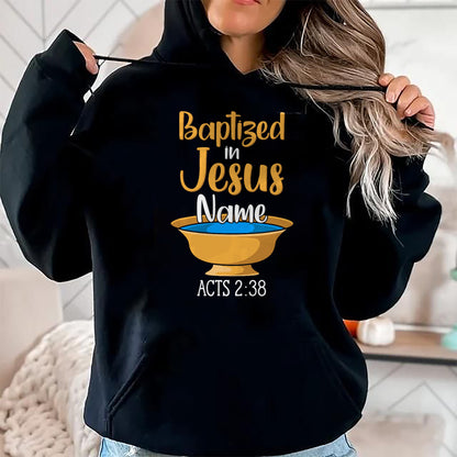 Christian Tee, Christian Faith Unisex T-Shirt/Hoodie/Sweatshirt HLT00 - CHRISTIAN BAPTISM Baptized in Christ Acts 238 T-Shirt