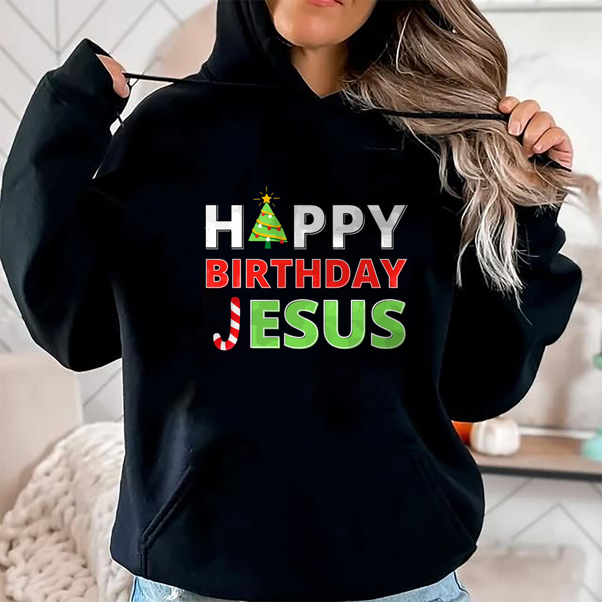 Christian Tee, Christian Faith Unisex T-Shirt/Hoodie/Sweatshirt HLT00 - Happy Birthday Jesus Funny Christian Christmas T-Shirt