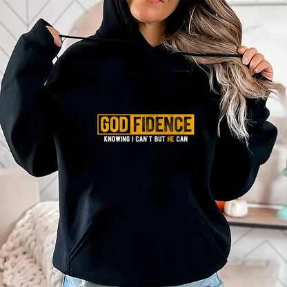 Christian Tee, Christian Faith Unisex T-Shirt/Hoodie/Sweatshirt HLT00 - Knowing I Can_t But He Can Christian Religious Jesus T-Shirt (1)