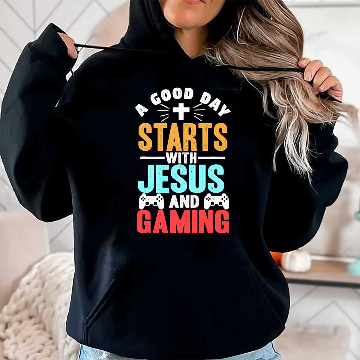 Christian Tee, Christian Faith Unisex T-Shirt/Hoodie/Sweatshirt HLT00 - Funny Christian Jesus Gaming Gift for Christian Gamer T-Shirt