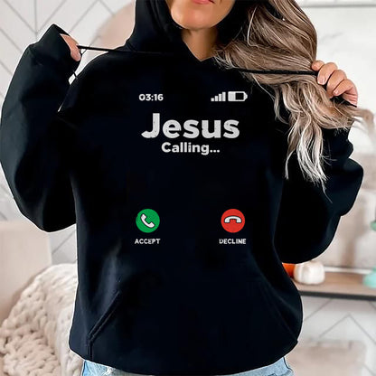Christian Tee, Christian Faith Unisex T-Shirt/Hoodie/Sweatshirt HLT00 - Jesus Calling God Christ Faith Religious Christian Gift T-Shirt