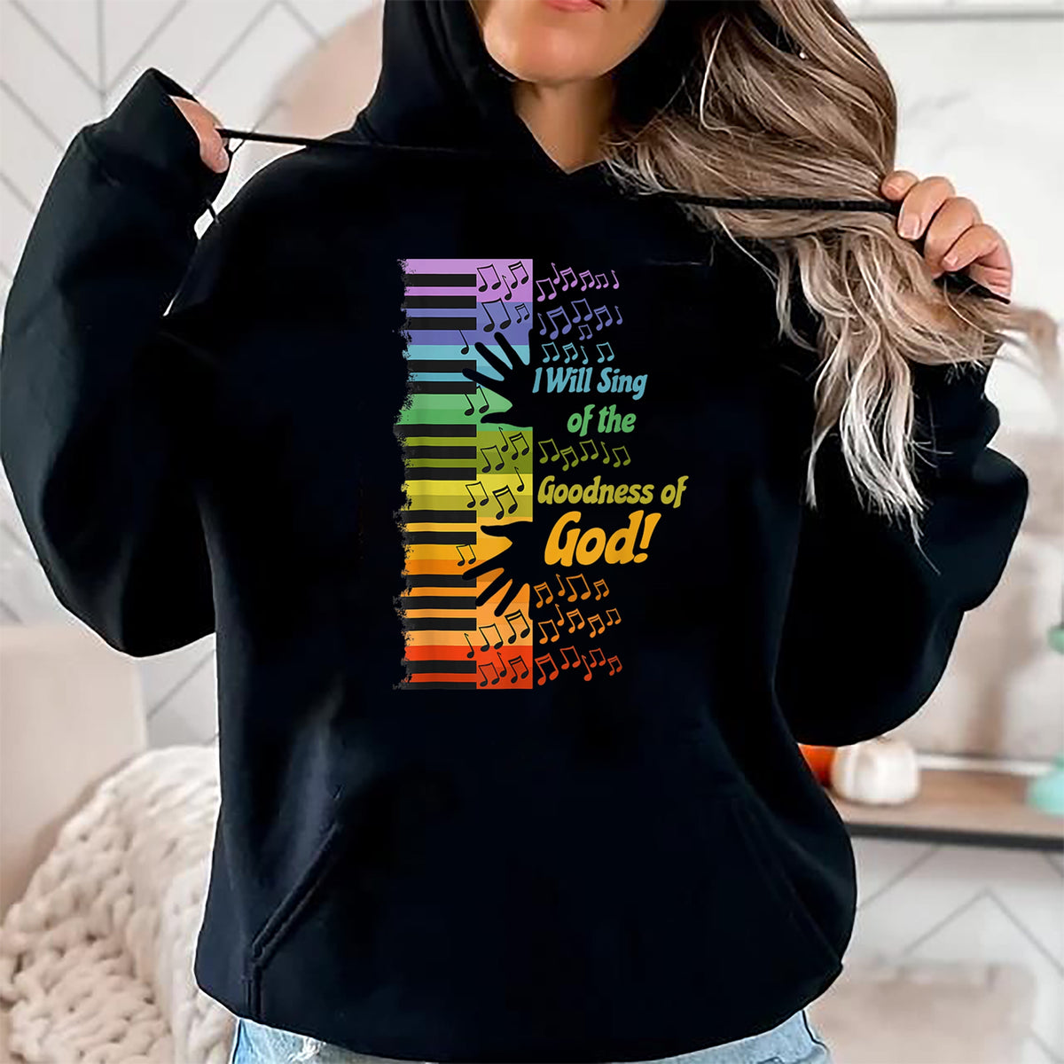 Christian Tee, Christian Faith Unisex T-Shirt/Hoodie/Sweatshirt HLT00 - I Will Sing Of The Goodness Of God Jesus Christian T-Shirt