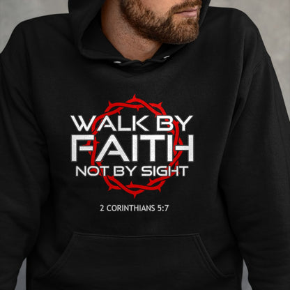 Christian Tee, Christian Faith Unisex T-Shirt/Hoodie/Sweatshirt HLT00 - Jesus Walk by Faith Christian T-Shirt