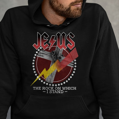 Christian Tee, Christian Faith Unisex T-Shirt/Hoodie/Sweatshirt HLT00 - Jesus The Rocks On Which I Stand, Bible Verse, Christian Tee T-Shirt