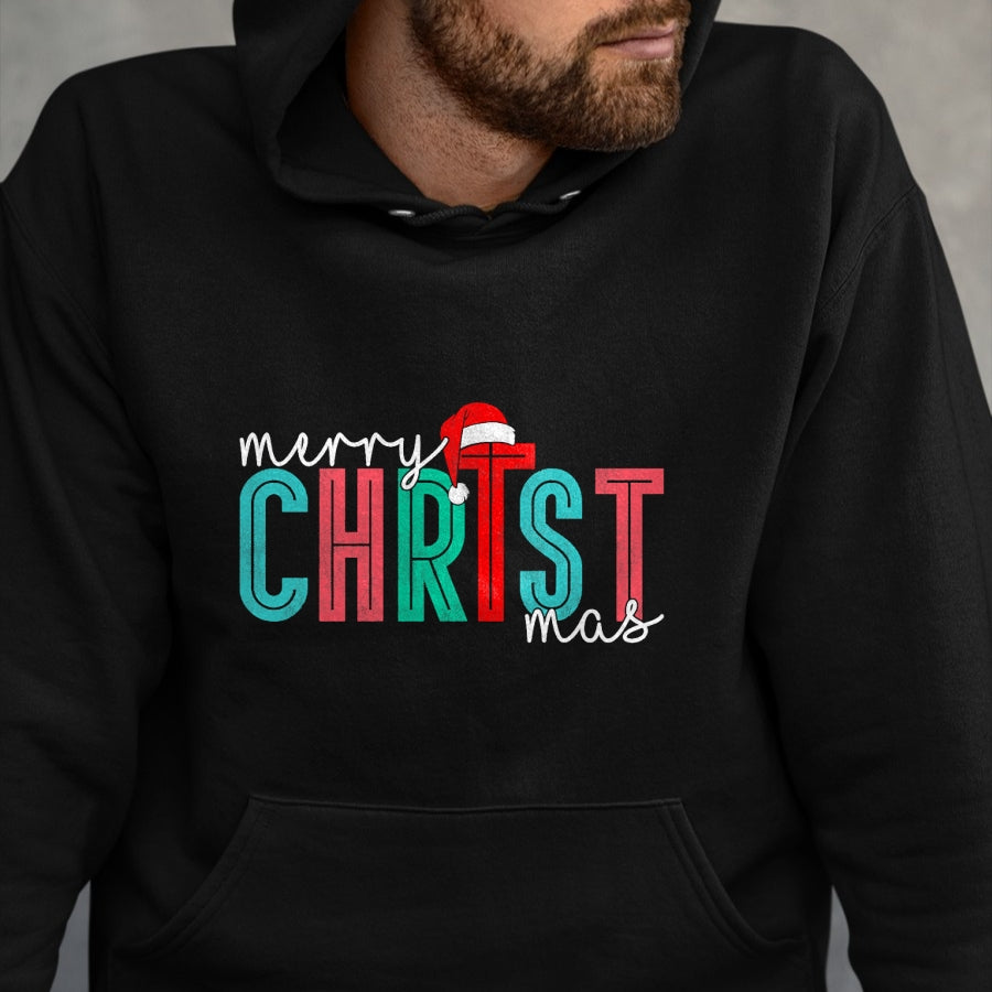 Christian Tee, Christian Faith Unisex T-Shirt/Hoodie/Sweatshirt HLT00 - Merry Christ Mas Christian God Matching Christmas Family Tee T-Shirt