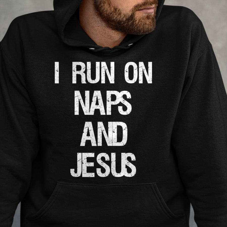 Christian Tee, Christian Faith Unisex T-Shirt/Hoodie/Sweatshirt HLT00 - Funny Run On Nap & Jesus Christ Sayings Christian T-Shirt (2)