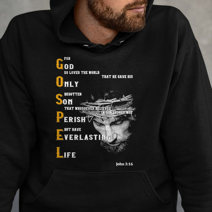 Christian Tee, Christian Faith Unisex T-Shirt/Hoodie/Sweatshirt HLT00 - For God So Loved The World Love Jesus Christian T-Shirt