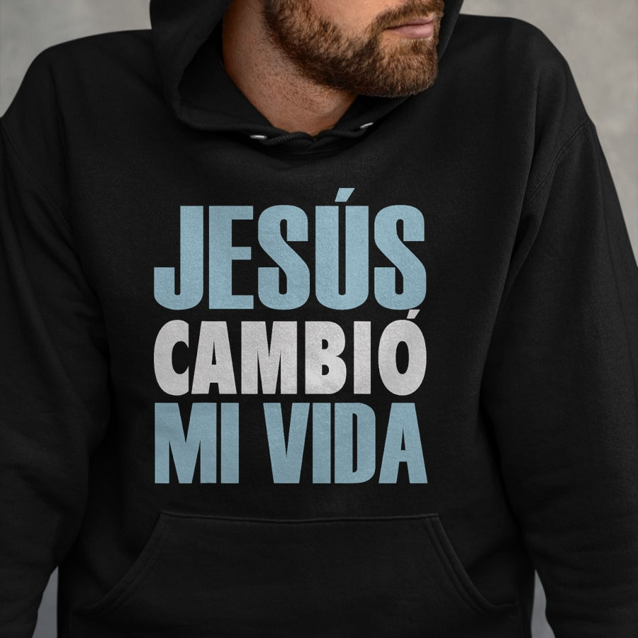 Christian Tee, Christian Faith Unisex T-Shirt/Hoodie/Sweatshirt HLT00 - Jesus Cambio Mi Vida, Spanish Shirt, Spanish Christian Shirt T-Shirt