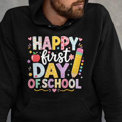 Best Student Shirt, Funny Back To School UnisexT-Shirt/Hoodie/Sweatshirt HLT00 - Happy First Day of School Teacher Student Back to School T-Shirt, Men, Black, 3X-Large