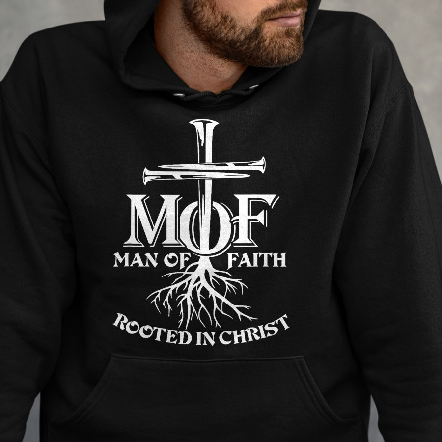 Christian Tee, Christian Faith Unisex T-Shirt/Hoodie/Sweatshirt HLT00 - Man Of Faith Shirt Rooted In Christ T-Shirt