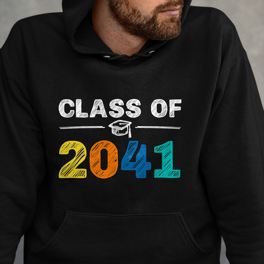 Best Student Shirt, Funny Back To School UnisexT-Shirt/Hoodie/Sweatshirt HLT00 - Class of 2041 Grow With Me First Day of School Graduation T-Shirt