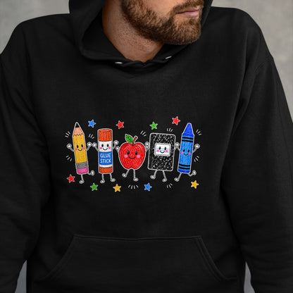 Best Student Shirt, Funny Back To School UnisexT-Shirt/Hoodie/Sweatshirt HLT00 - Back to School Cute Pencil Crayon Apple Teacher Boy Girl Kid T-Shirt