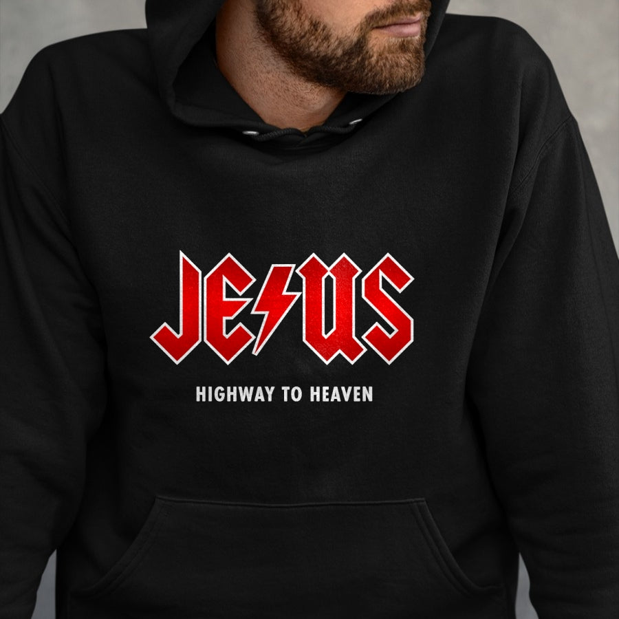 Christian Tee, Christian Faith Unisex T-Shirt/Hoodie/Sweatshirt HLT00 - Jesus - Highway to Heaven - Hard Rocker & Devout Christian T-Shirt