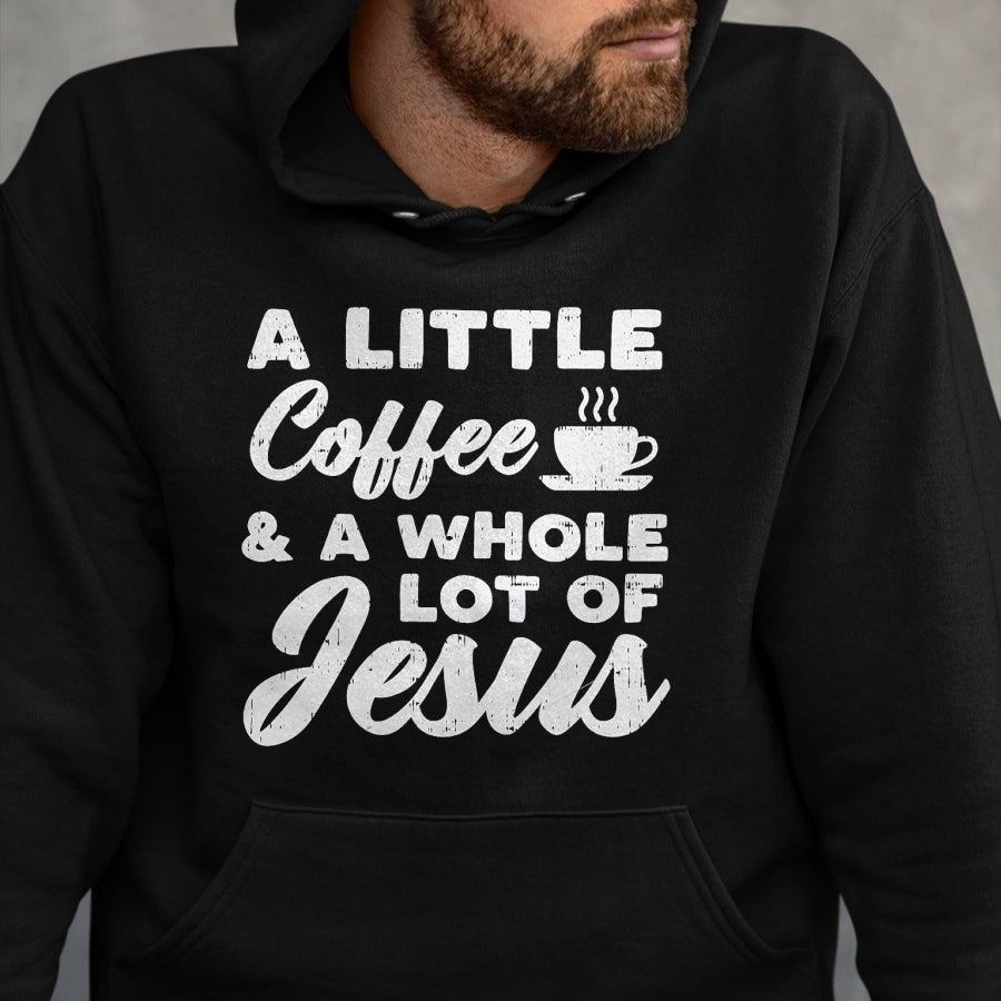 Christian Tee, Christian Faith Unisex T-Shirt/Hoodie/Sweatshirt HLT00 - Little Coffee Jesus God Christ Religious Christian Gift T-Shirt