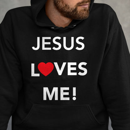 Christian Tee, Christian Faith Unisex T-Shirt/Hoodie/Sweatshirt HLT00 - Christian Jesus Loves Me T-Shirt T-Shirt