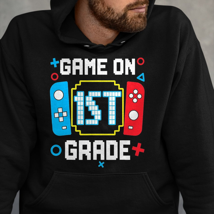 Best Student Shirt, Funny Back To School UnisexT-Shirt/Hoodie/Sweatshirt HLT00 - 1st Grade for Boys Back to School First Day of First Grade T-Shirt, Men, Black, 3X-Large