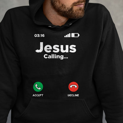 Christian Tee, Christian Faith Unisex T-Shirt/Hoodie/Sweatshirt HLT00 - Jesus Calling God Christ Faith Religious Christian Gift T-Shirt
